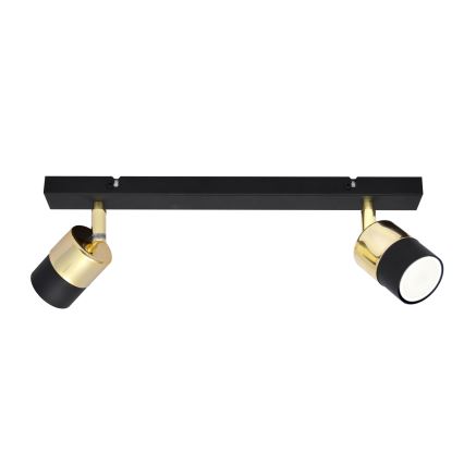 LED Светодиодный точечный светильник TUBSSON 2xGU10/4,8W/230V черный/золотистый