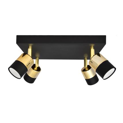 LED Светодиодный точечный светильник TUBSSON 4xGU10/4,8W/230V черный/золотистый
