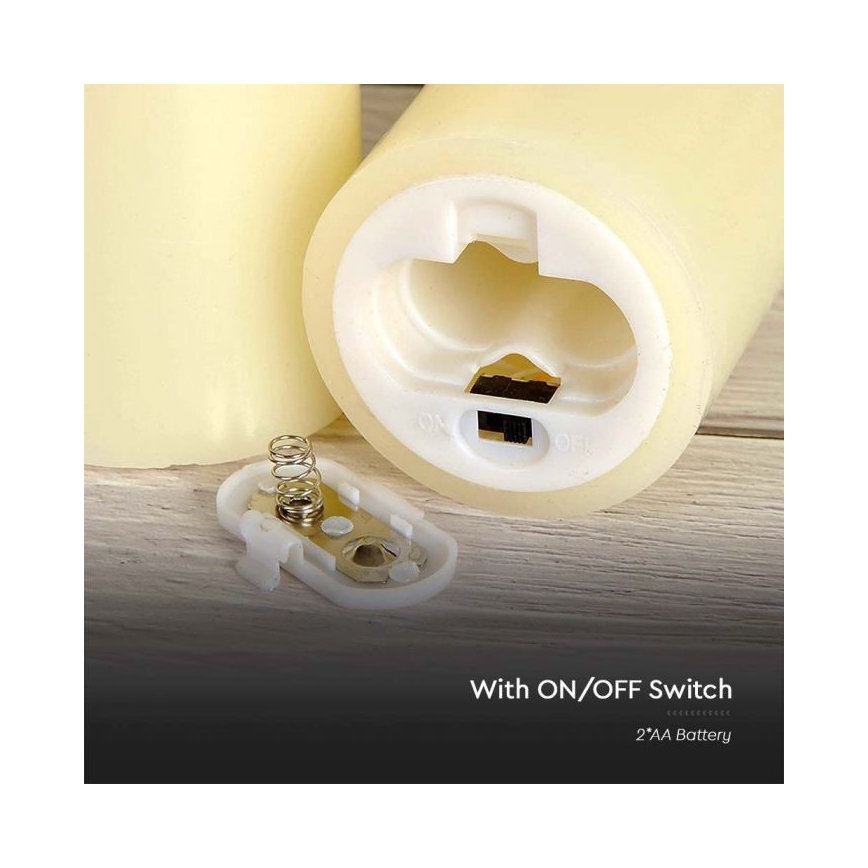 LED Свічка LED/2xAA теплий білий 12,5 см