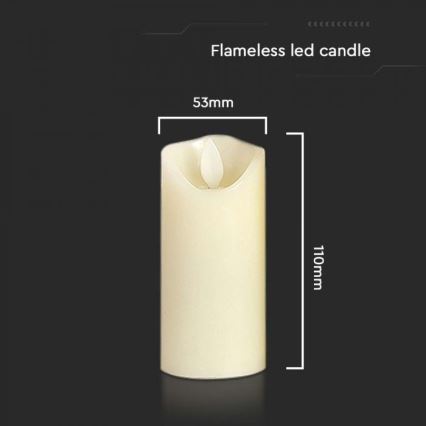 LED Свічка LED/2xAA теплий білий 11 см