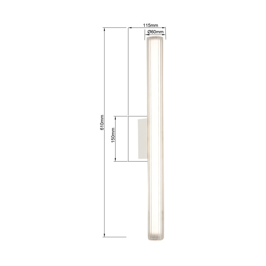 LED-освітлення для дзеркала LINEA LED/12W/230V 3000/4000/6000K IP44 61 см, біле