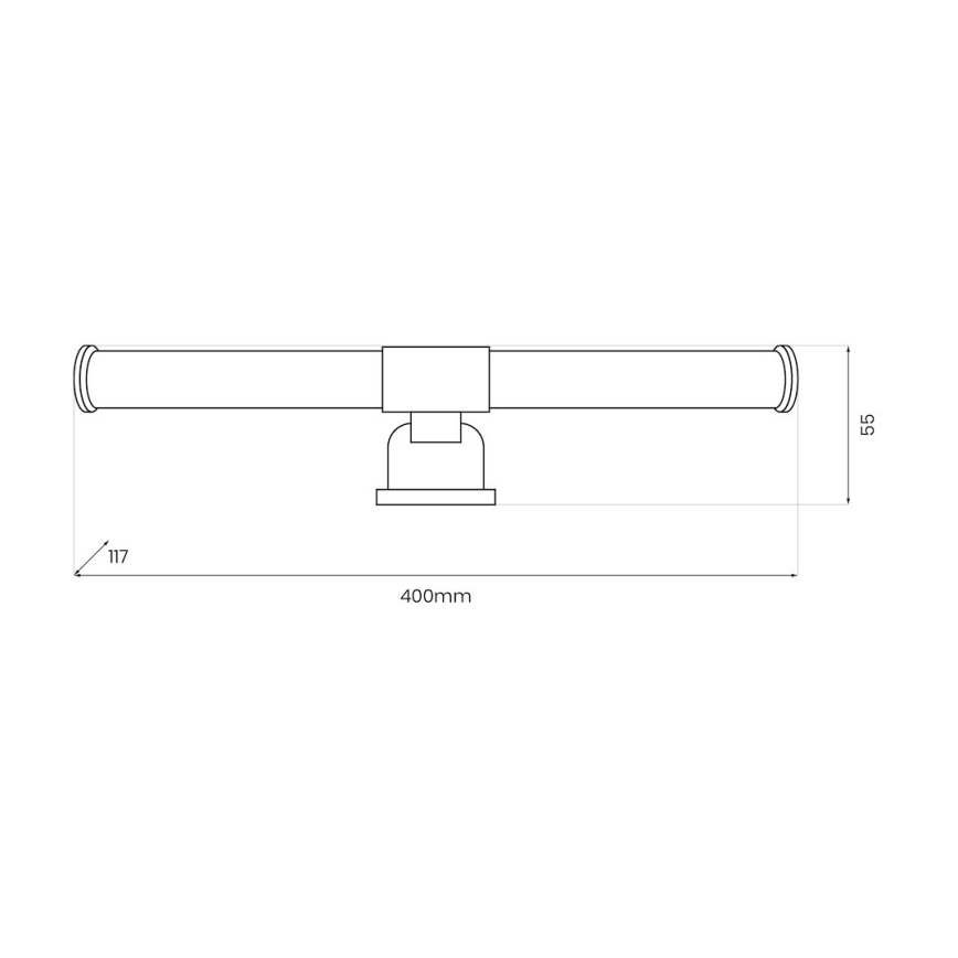LED світильник для дзеркала у ванній APA LED/6W/230V 40 cm IP44 чорний