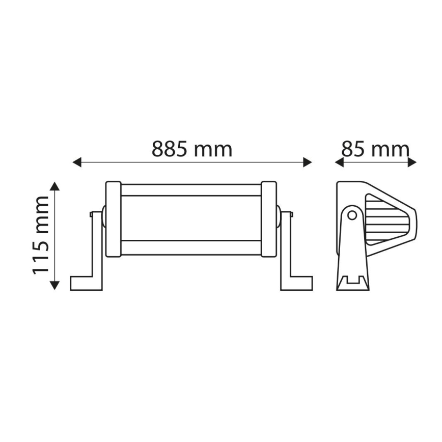 LED світильник для освітлення робочих місць EPISTAR LED/180W/10-30V IP67 6000K