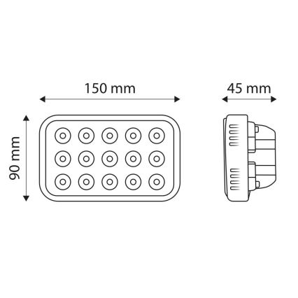 LED світильник для освітлення робочих місць EPISTAR LED/45W/10-30V IP67 6000K