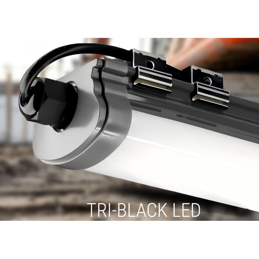 LED Світильник для підсвітки стільниці LED/60W/230V 6000K 120 см IP65 чорний