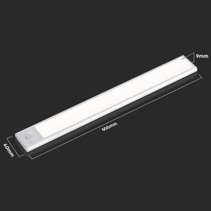 LED світильник для підсвітки стільниці з датчиком LED/2,5W/5V 3000 mAh 3000K