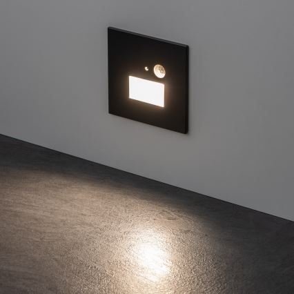 LED сходовий світильник з датчиком руху та датчиком сутінок LED/1,5W/230V 3000/4000/6500K антрацит