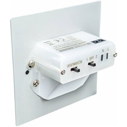 LED сходовий світильник з датчиком руху та сутінків LED/1,5W/230V 3000/4000/6000K сірий