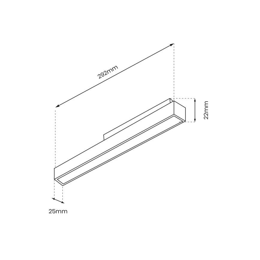 LED Світильник для трекових систем MAGNETIC TRACK 1xLED/12W/48V