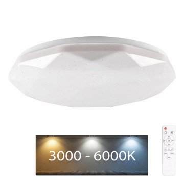 LED світильник для ванної з регулюванням яскравості GALAXY LED/48W/230V діаметр 38 см 3000-6000K IP44 + пульт дистанційного керування