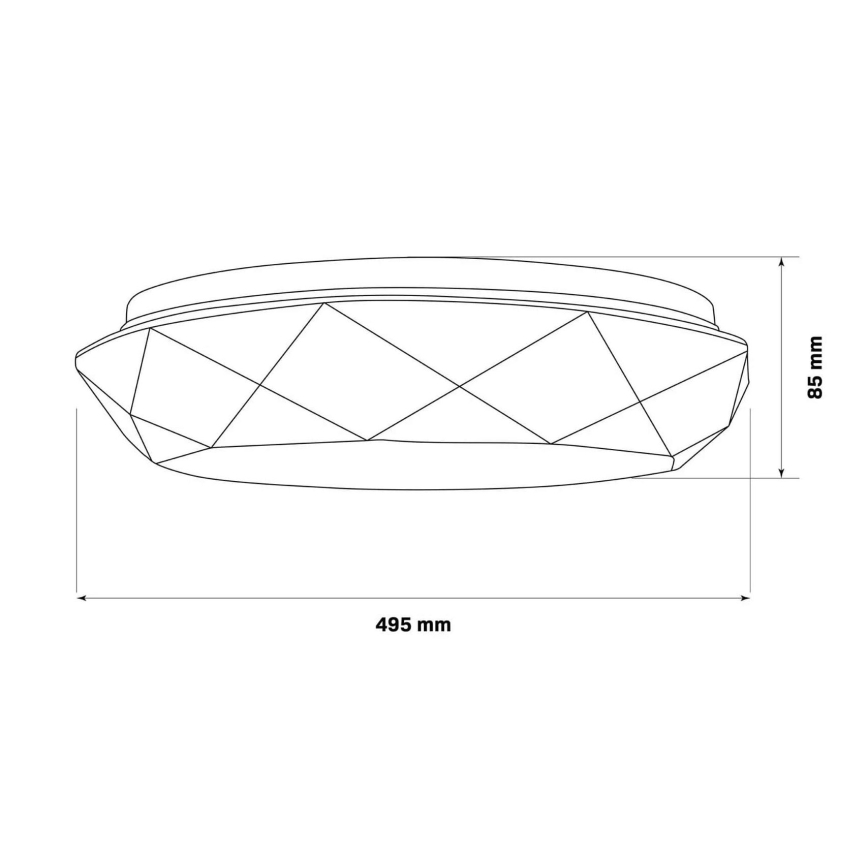 LED світильник для ванної з регулюванням яскравості GALAXY LED/72W/230V діаметр 49 cm 3000-6000K IP44 + пульт дистанційного керування