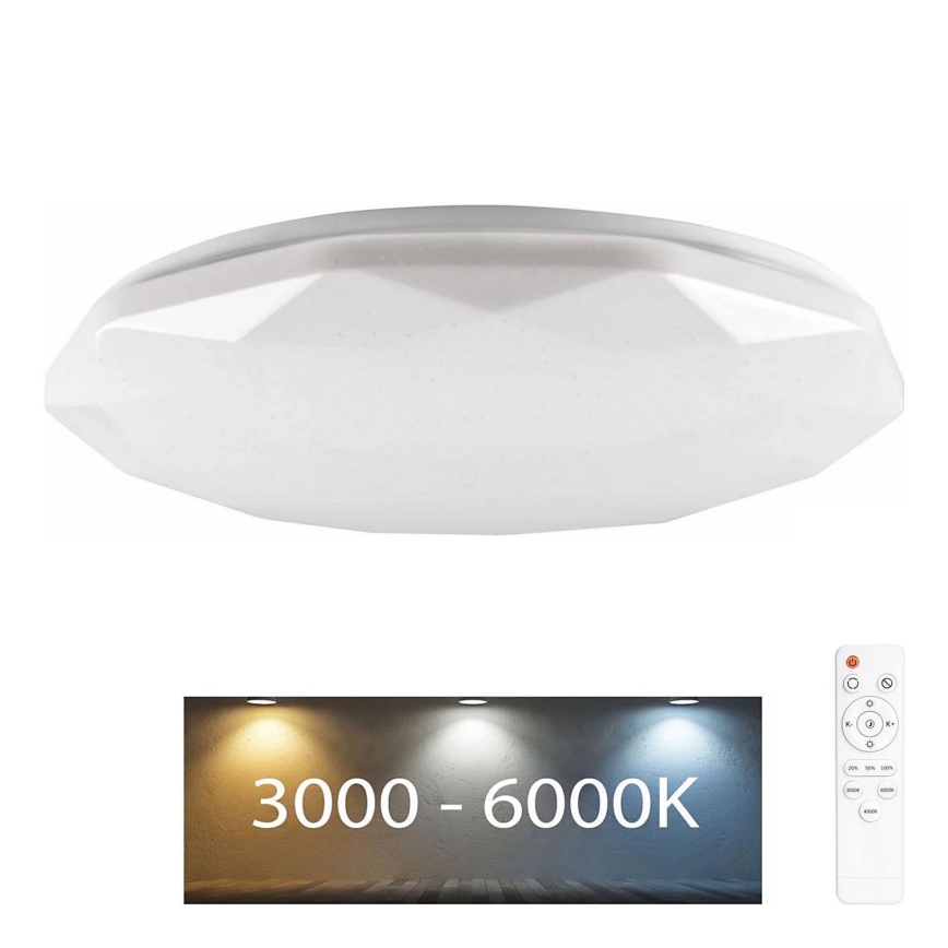LED світильник для ванної з регулюванням яскравості GALAXY LED/72W/230V діаметр 49 cm 3000-6000K IP44 + пульт дистанційного керування