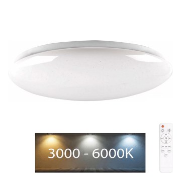 LED світильник для ванної з регулюванням яскравості PIRIUS LED/48W/230V діаметр 38 см 3000-6000K IP44 + пульт дистанційного керування