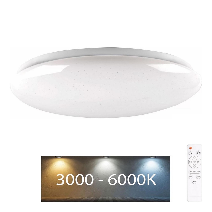 LED світильник для ванної з регулюванням яскравості PIRIUS LED/48W/230V діаметр 38 см 3000-6000K IP44 + пульт дистанційного керування