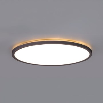 LED Світильник для ванної кімнати з датчиком руху та освітленості NIVERA LED/12W/230V IP54 3000/4000/6000K діаметр 22,5 см чорний + пульт дистанційного керування