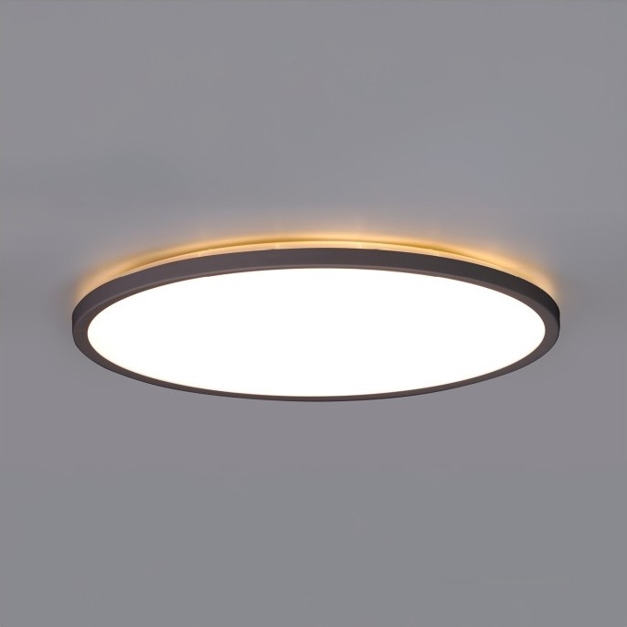 LED Світильник для ванної кімнати з датчиком руху та освітленості NIVERA LED/12W/230V IP54 3000/4000/6000K діаметр 22,5 см чорний + пульт дистанційного керування