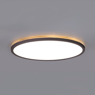 LED Світильник для ванної кімнати з датчиком руху та освітленості NIVERA LED/18W/230V IP54 3000/4000/6000K діаметр 30 см чорний + пульт дистанційного керування