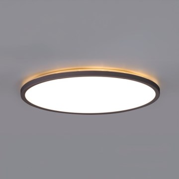 LED Світильник для ванної кімнати з датчиком руху та освітленості NIVERA LED/32W/230V IP54 3000/4000/6000K діаметр 42 см чорний + пульт дистанційного керування
