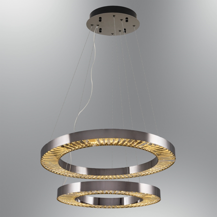 LED світильник на шнурі JESI LED/140W/230V 3000K 100 см срібний