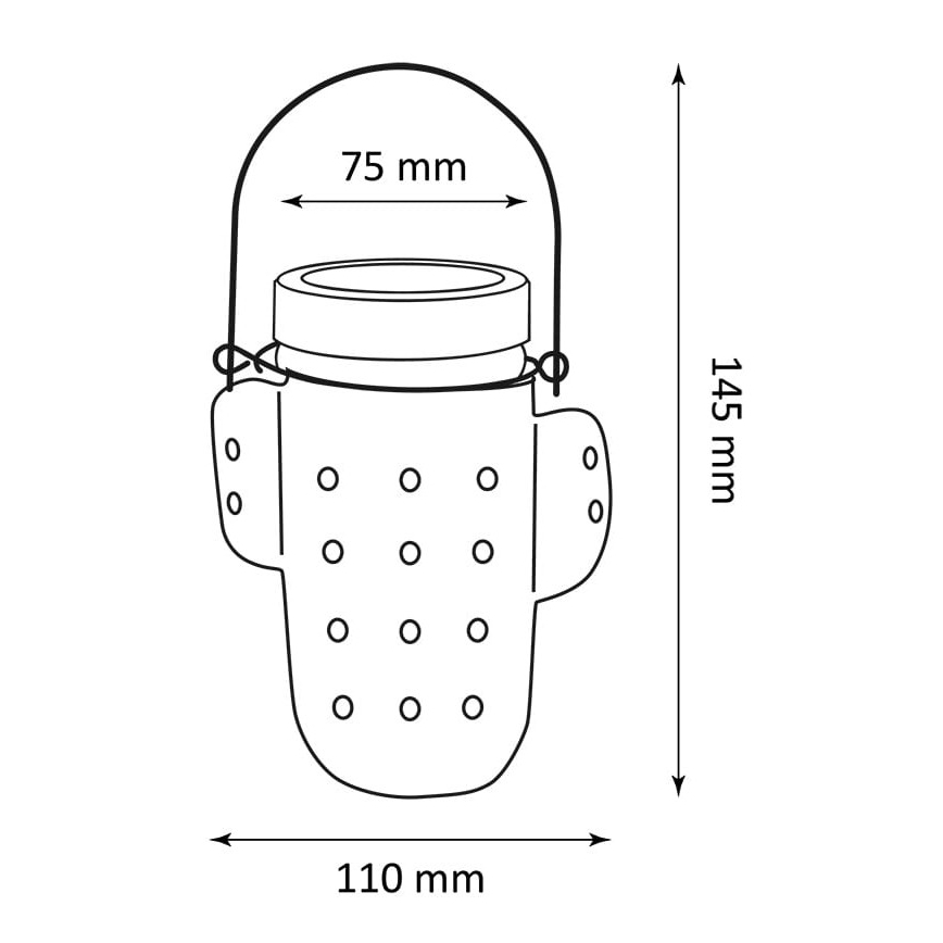 LED Світильник на сонячній батареї CACTUS LED/1,2V IP44