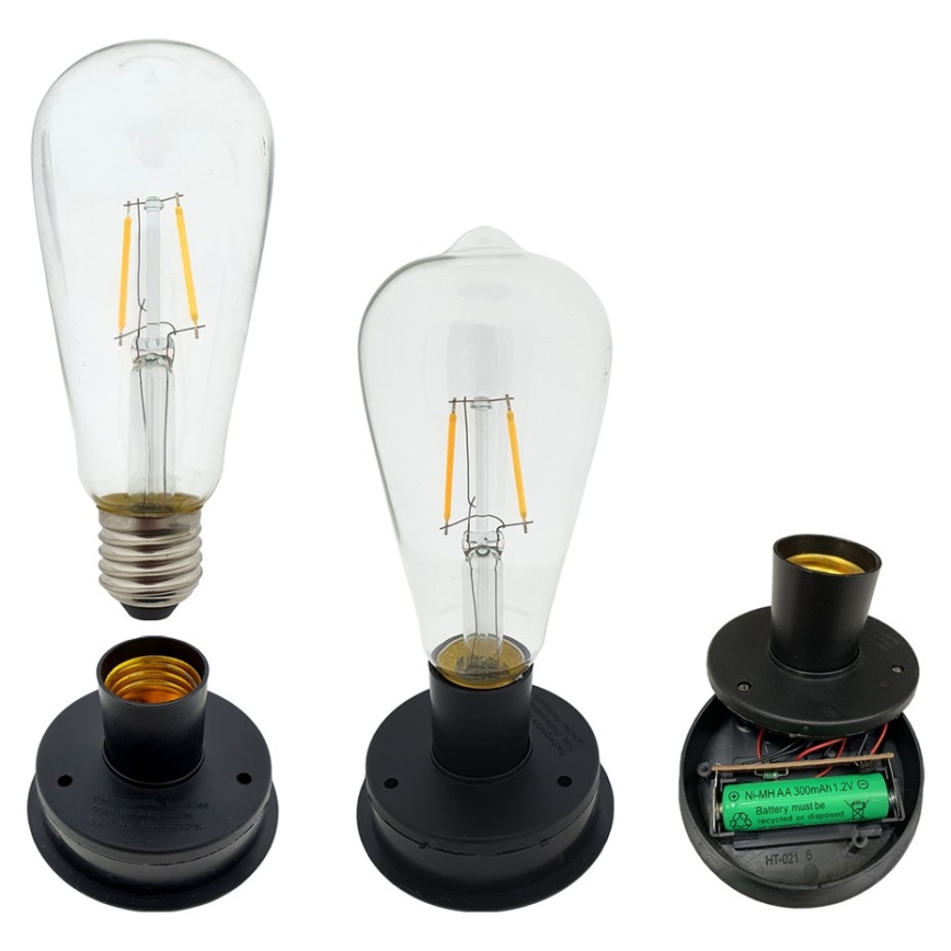 LED світильник на сонячній батареї LUISA 1xE27/1.2V IP44