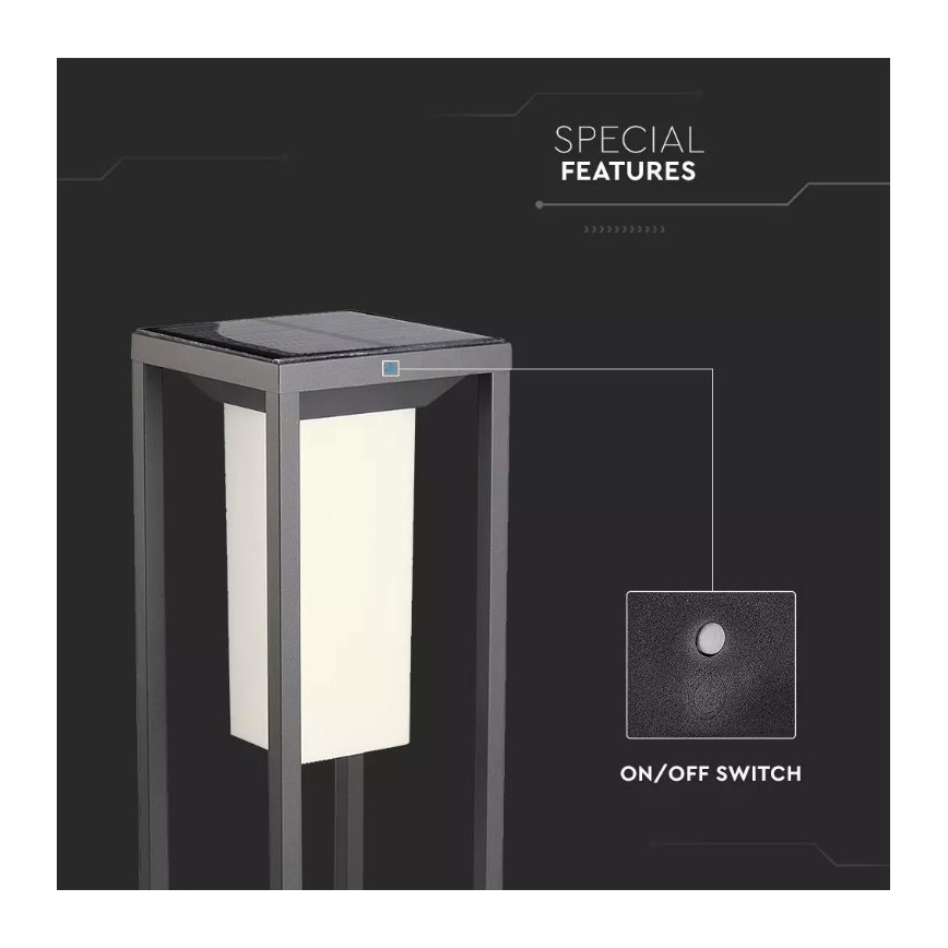 LED світильник на сонячній батареї з датчиком SAMSUNG CHIP LED/2W/3,7V IP65