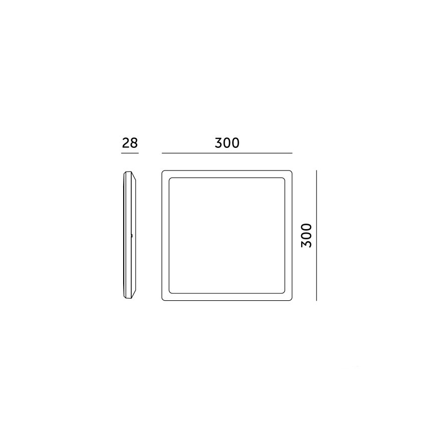 Світильник для ванної кімнати LED з датчиком руху та сутінковим датчиком NIVERA LED/18W/230V IP54 3000/4000/6000K 30x30 см білий + дистанційне керування