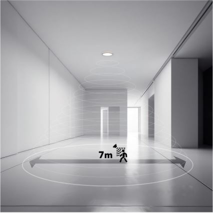 Світильник для ванної кімнати LED з датчиком руху та сутінків NIVERA LED/32W/230V IP54 3000/4000/6000K діам. 42 см білий + дистанційне керування