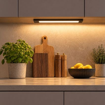 LED світильник для кухонних шаф LED/12Вт/230В 2700/3000/4000/5000/5700К 42 см чорний