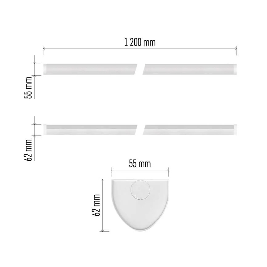 LED світильник під шафу LED/40W/230V 4000K 120 см