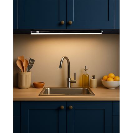 LED світильник під шафу TUBE LED/9W/230V 60 см чорний