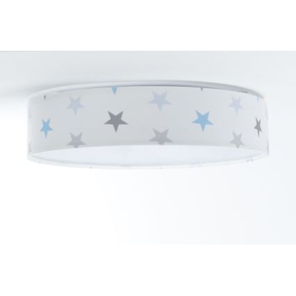 Стельовий LED світильник з регулюванням яскравості SMART GALAXY KIDS LED/24W/230V 3000-6500K зірочки білий/сірий/блакитний + дистанційне керування