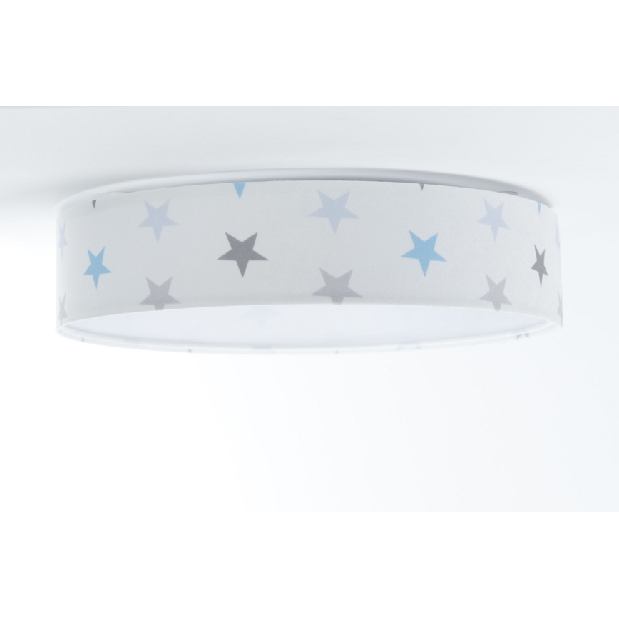 Стельовий LED світильник з регулюванням яскравості SMART GALAXY KIDS LED/24W/230V 3000-6500K зірочки білий/сірий/блакитний + дистанційне керування