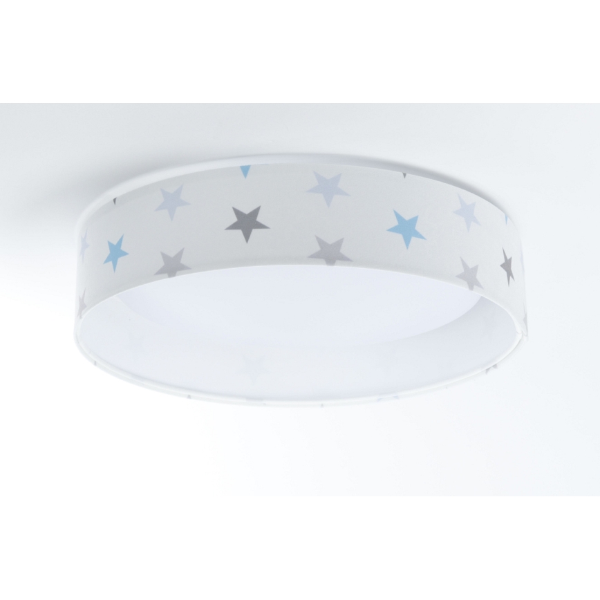 Стельовий LED світильник з регулюванням яскравості SMART GALAXY KIDS LED/24W/230V 3000-6500K зірочки білий/сірий/блакитний + дистанційне керування
