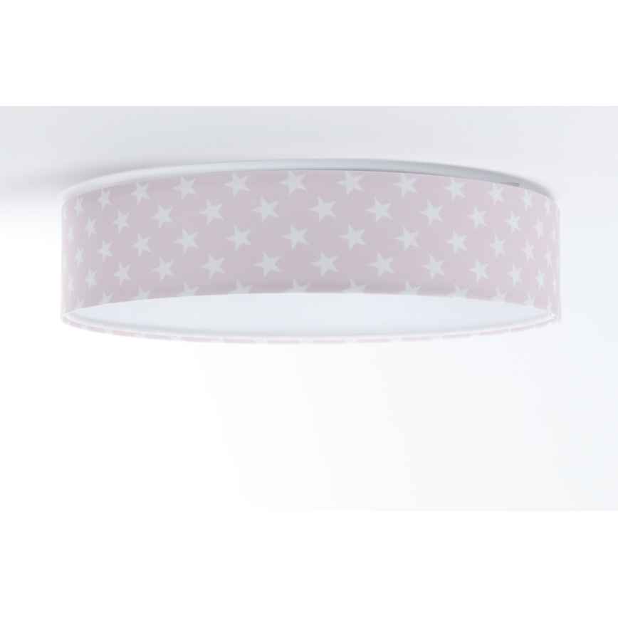 Стельовий LED світильник з регулюванням яскравості SMART GALAXY KIDS LED/24W/230V 3000-6500K зірочки рожевий/білий + дистанційне керування