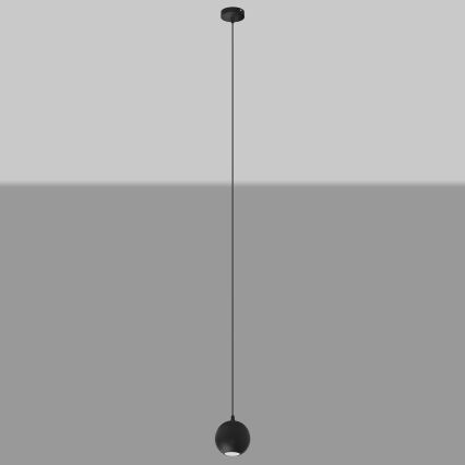LED Світлодіодна підвісна люстра MIDWAY 1xGU10/4,8W/230V чорний