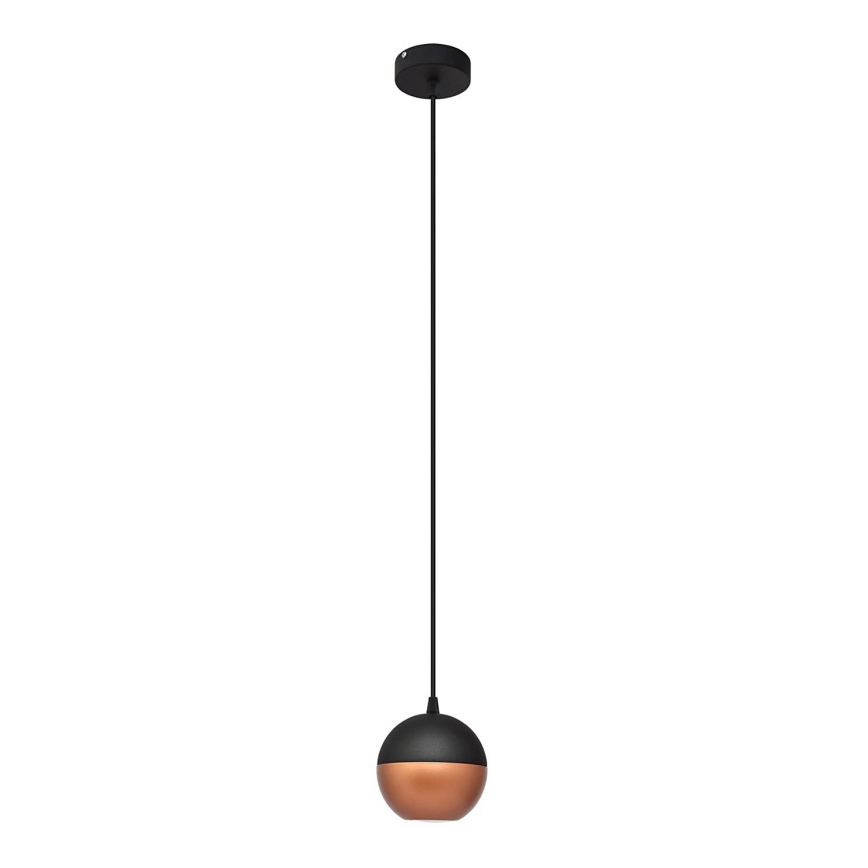 LED Світлодіодна підвісна люстра MIDWAY 1xGU10/4,8W/230V чорний/мідний