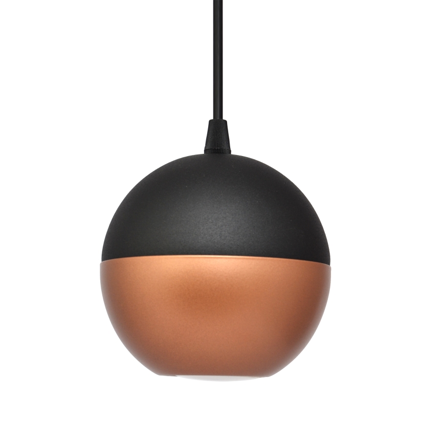 LED Світлодіодна підвісна люстра MIDWAY 3xGU10/4,8W/230V чорний/мідний