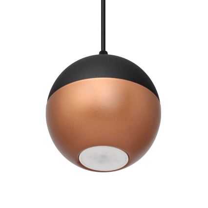 LED Світлодіодна підвісна люстра MIDWAY 3xGU10/4,8W/230V чорний/мідний