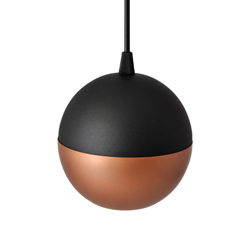 LED Світлодіодна підвісна люстра MIDWAY 3xGU10/4,8W/230V чорний/мідний
