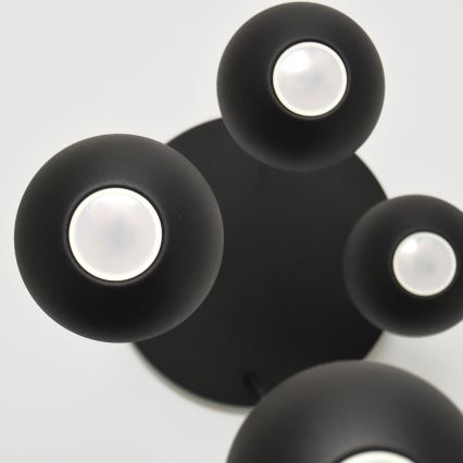 LED Світлодіодна підвісна люстра MIDWAY 4xGU10/4,8W/230V чорний