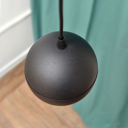 LED Світлодіодна підвісна люстра MIDWAY 4xGU10/4,8W/230V чорний