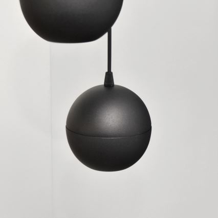 LED Світлодіодна підвісна люстра MIDWAY 4xGU10/4,8W/230V чорний