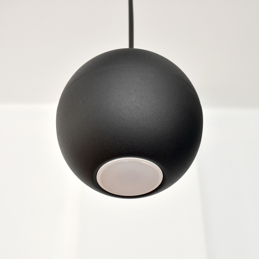 LED Світлодіодна підвісна люстра MIDWAY 4xGU10/4,8W/230V чорний