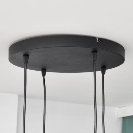 LED Світлодіодна підвісна люстра MIDWAY 4xGU10/4,8W/230V чорний