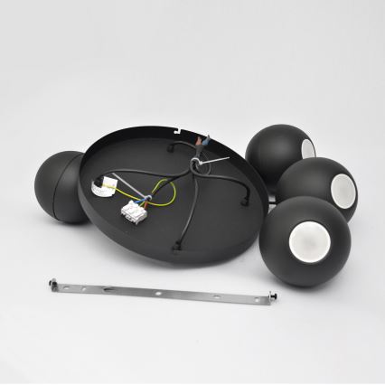 LED Світлодіодна підвісна люстра MIDWAY 4xGU10/4,8W/230V чорний