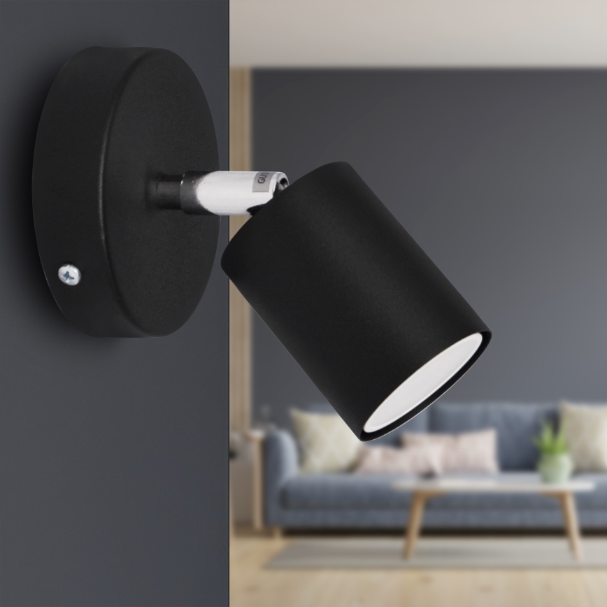 LED Світлодіодний настінний точковий світильник TUNE 1xGU10/4,8W/230V чорний