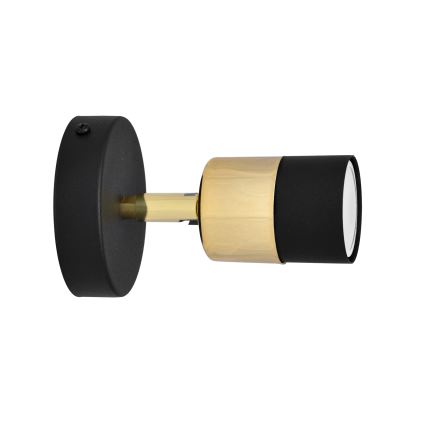 LED Світлодіодний настінний точковий світильник TUBSSON 1xGU10/4,8W/230V чорний/золотий