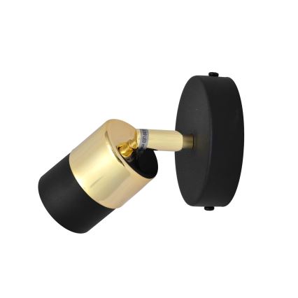 LED Світлодіодний настінний точковий світильник TUBSSON 1xGU10/4,8W/230V чорний/золотий