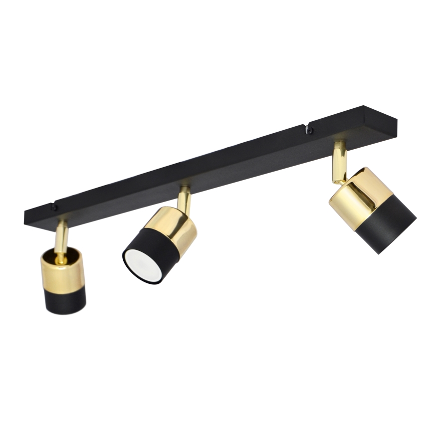 LED Світлодіодний точковий світильник TUBSSON 3xGU10/4,8W/230V чорний/золотий